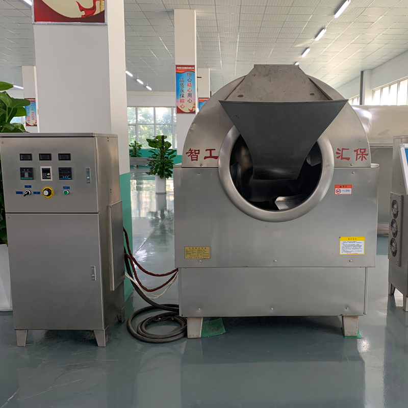 許昌智工中型多功能電磁炒貨機炒瓜子，一鍋160斤，用時25分！